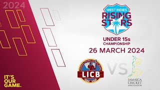 🔴 LIVE U15 Leeward Islands vs Jamaica  CWI Rising Stars Boys U15 50 Over Championships 2024 [upl. by Henriette866]