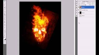 Brennenden Totenkopf erstellen  Photoshop Tutorial Basic [upl. by Estrella443]