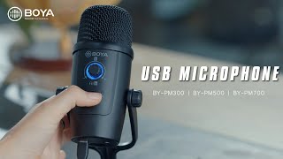 BOYA BYPM300 amp BYPM500 amp BY PM700 USB Microphone [upl. by Aramat]