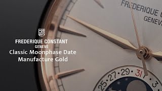 First Look at the Frederique Constant Classic Moonphase Date Manufacture Gold Case [upl. by Wemolohtrab820]