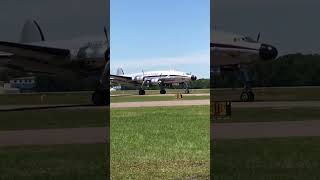 C121 Super Constellation taxiing [upl. by Jamima]