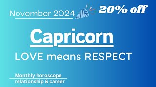 Capricorn November relationship career advice Hindi Urdu monthly horoscope [upl. by Gore]