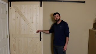 Heavy Duty Sliding Barn Door Install [upl. by Anaujahs421]