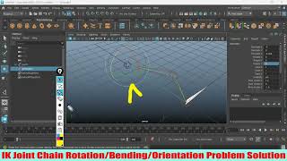 Maya 2025 IK Joint Chain BendingOrientationRotation problem Solution [upl. by Anhavas]