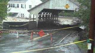 Quechee covered bridge flood [upl. by Esoranna]