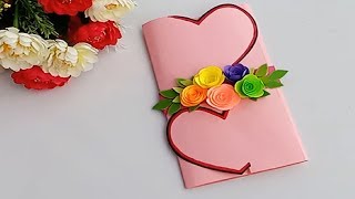 A Beautiful Anniversary card idea  How to make anniversary card at home [upl. by Faustina]