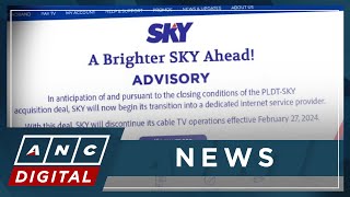 Sky to discontinue cable TV operations effective Feb 27 2024  ANC [upl. by Ellennahs]