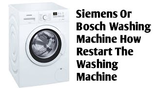 SIEMENSBOCH Washing Machine E17 E18 E21 Error code and How restart the error washing machine tamil [upl. by Doig]