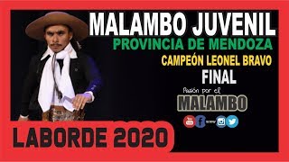 Laborde 2020 Malambo Juvenil CAMPEÓN Leonel Bravo Provincia de MENDOZA [upl. by Eneluj498]