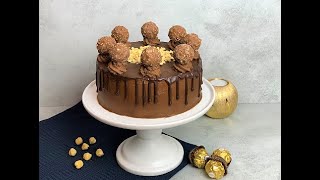 Rocher Torte mit NutellacremeFerrero Rocher cakeSchokoladenNutellacreme Torte lecker locker [upl. by Mackay]