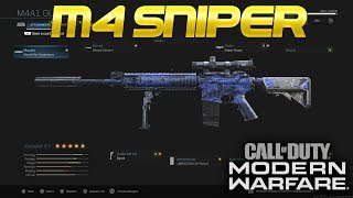 Modern Warfare  THE BEST SNIPER CLASS SETUP M4A1 SNIPER [upl. by Neerihs]