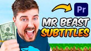 Easy POP UP Text Effect Premiere Pro Tutorial  Add Subtitles like Mr Beast [upl. by Avid]