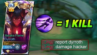 DYRROTH 2nd SKILL  1 KILL IS BACK 🔥 NEW DYRROTH BEST ONESHOT BUILD IS HERE [upl. by Ycniuq]