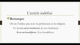 L’article indéfini [upl. by Sauers]