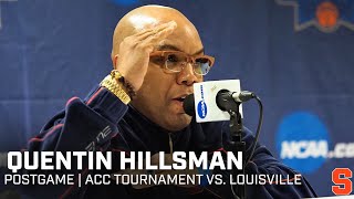 Quentin Hillsman postgame vs Louisville [upl. by Koehler]