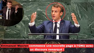 Emmanuel Macron commence une nouvelle page à lONU avec un discours remarqué [upl. by Najtsirk]