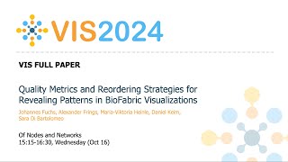 Quality Metrics and Reordering Strategies for Revealing Patterns in BioFabric Visualizations  Fast [upl. by Neff930]