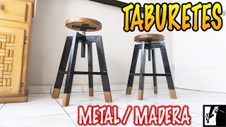 Taburete moderno  Metal y madera  Proyectos exprés [upl. by Filmore]