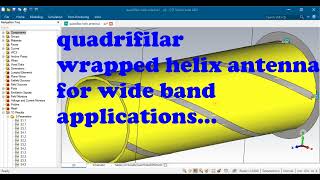 QFH antenna design 137500 MHz cst studio suite [upl. by Anyk]