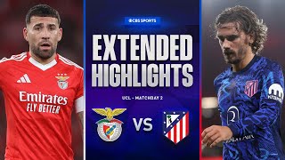 Benfica vs Atlético Madrid Extended Highlights  UCL League Phase MD 2  CBS Sports Golazo [upl. by Eindys]