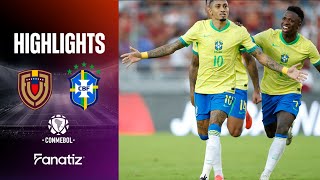 Venezuela vs Brasil 11  Highlights  World Cup Qualifiers 2026 [upl. by Ylac]