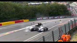 SlowMo  Horrible Crash Accident 24 Hours Spa 2021 at Raidillon [upl. by Hauger325]