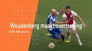 Woudenberg maakt overtreding  Ajax  SC Heerenveen  VAR Moment [upl. by Andria]