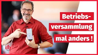 Betriebsversammlung Neue Methoden [upl. by Nyrual]