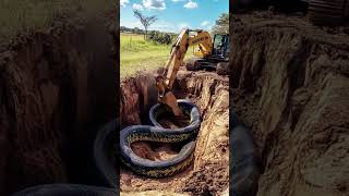 Massive Serpent Found Beneath the Surface 🐍😳 ExcavatorSurprise [upl. by Igig]