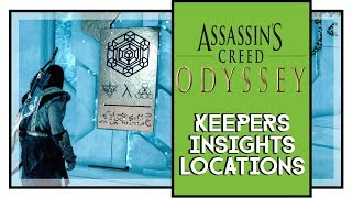 Assassins Creed Odyssey All Keepers Insights Locations Fate of Atlantis DLC [upl. by Pail]