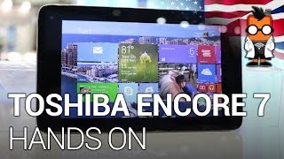 Toshiba Encore 7 WT7  First 7inch Windows 81 tablet hands on ENG [upl. by Studner735]