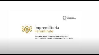 Fondo impresa femminile  Webinar Avvio di nuove imprese  12 aprile 2022 [upl. by Ycniuq413]