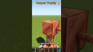 Copper Trophy In Minecraft minecraft minecraftraj shorts [upl. by Ellenaj]