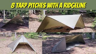 8 Easy Tarp Pitches With A Ridgeline [upl. by Malchy]