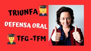 CONSEJOS para la DEFENSA del TFG TFM [upl. by Ahsiekin561]