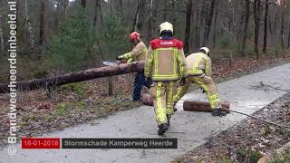 2018 01 18 Stormschade meldingen brandweer Heerde [upl. by Caty]