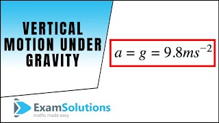 Vertical motion under gravity  book falling from a shelf  ExamSolutions [upl. by Martinsen]