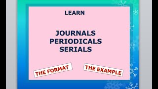 JOURNALSPERIODICALSSERIALS libraryandinformationscience libraryscience aacr2 ccc catalogue [upl. by Marshal]