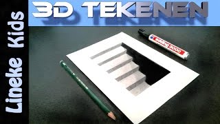 3D tekenen voor beginners KELDER TRAP [upl. by Drisko]