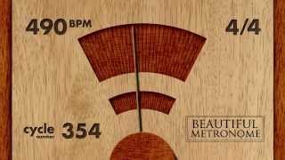 490 BPM 44 Wood Metronome HD [upl. by Pacifica]