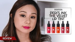 Peripera  Peri’s Ink the Velvet Lip Tint – Review Swatches and First Impression [upl. by Estelle34]