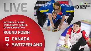 Canada v Switzerland  Round Robin  World Mens Curling Championship 2021 [upl. by Ailin167]