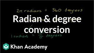 Radian and degree conversion practice  Trigonometry  Khan Academy [upl. by Whitney]