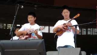 Kazuki amp Naoto  Keiki Ukulele of Japan  quotHawaii 50quot [upl. by Nedrah410]