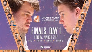 Champions Chess Tour Charity Cup  Finals Day 1  Commentary by Peter Leko amp Daniel King [upl. by Elgna873]