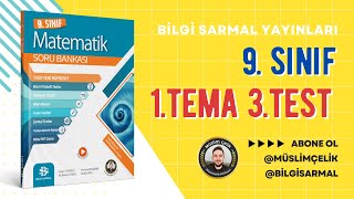 Bilgi Sarmal 9 Sınıf Matematik  1 Tema 3 Test [upl. by Mindi686]