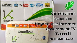 How to use internet in Government TV  VK Digital Setup Box  NITHISH TECKY [upl. by Sucramraj]