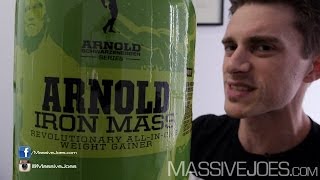 Arnold Series Iron MASS Weight Gainer Protein Powder Supplement Review  MassiveJoescom RAW REVIEW [upl. by Matthiew569]