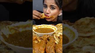 50 parotta eating challenge chicken curry asmr eating muckbangers [upl. by Atiuqel]