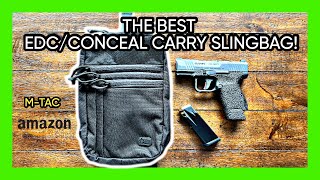 THE BEST CONCEAL CARRY HOLSTER BAG 💯 MTAC SLINGBAG REVIEW 👌🏽 [upl. by Akimahs]